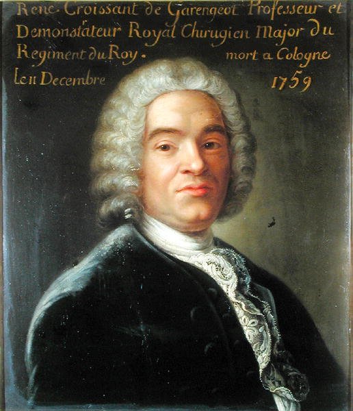 Rene-Jacques Croissant de Garengeot (1688-1759) (olje på lerret) av French School