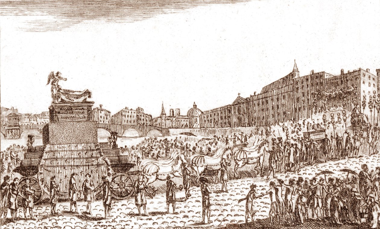 Retur av Voltaires aske (Francois Marie Arouet dit Voltaire av French School