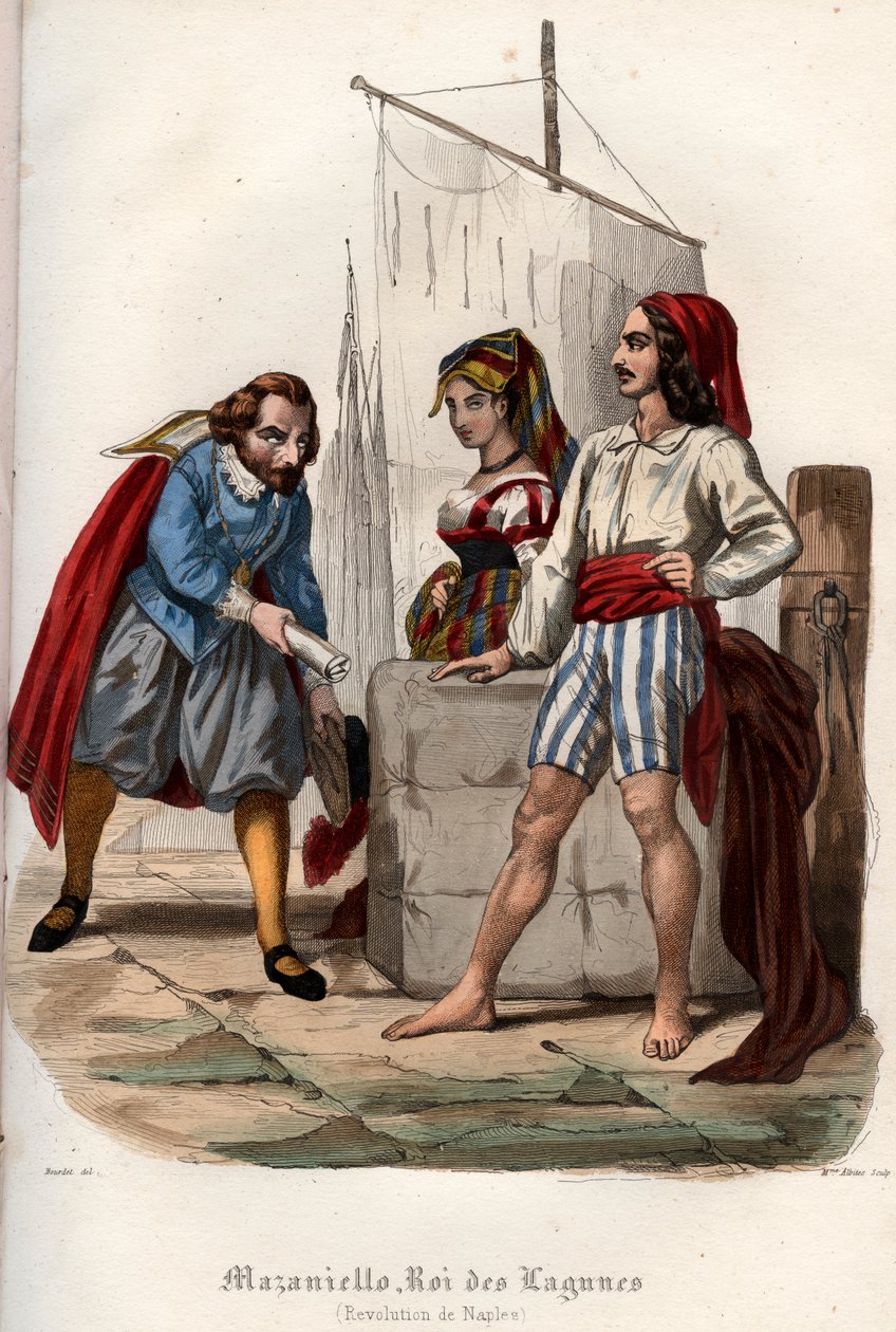 Opprør mot spansk Habsburg-styre i Napoli i 1647 av French School