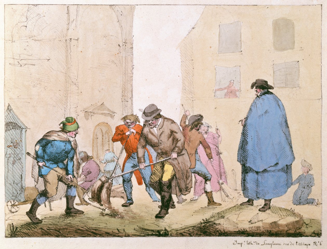Veisveipere i Paris, ca. 1820 av French School