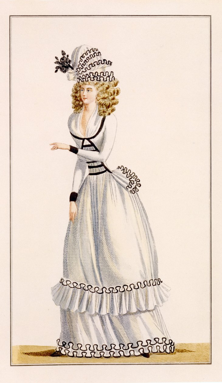 Demi Demie Dress fra Journal of Fashion and Taste, 1790 av French School