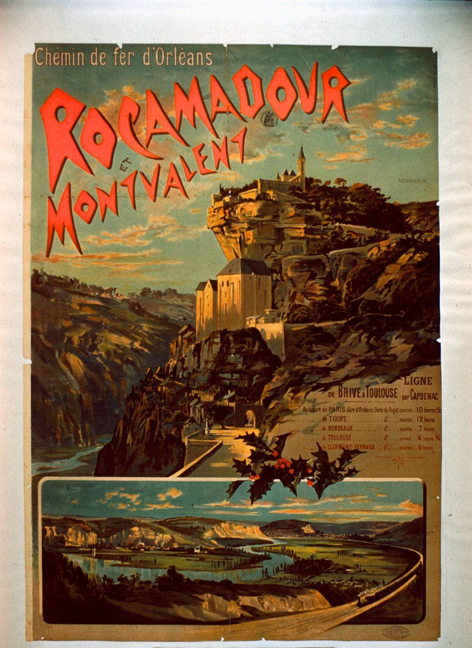Rocamadour og Montvalent, ca. 1900 av French School