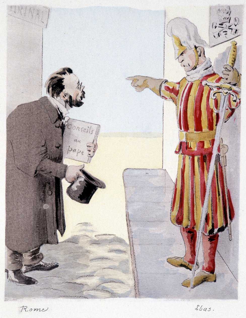Roma - i ""Zola: 32 caricatures lustrant les romances de Zola"" av Lebourgeois, red. Bernard & Cie, Paris av French School