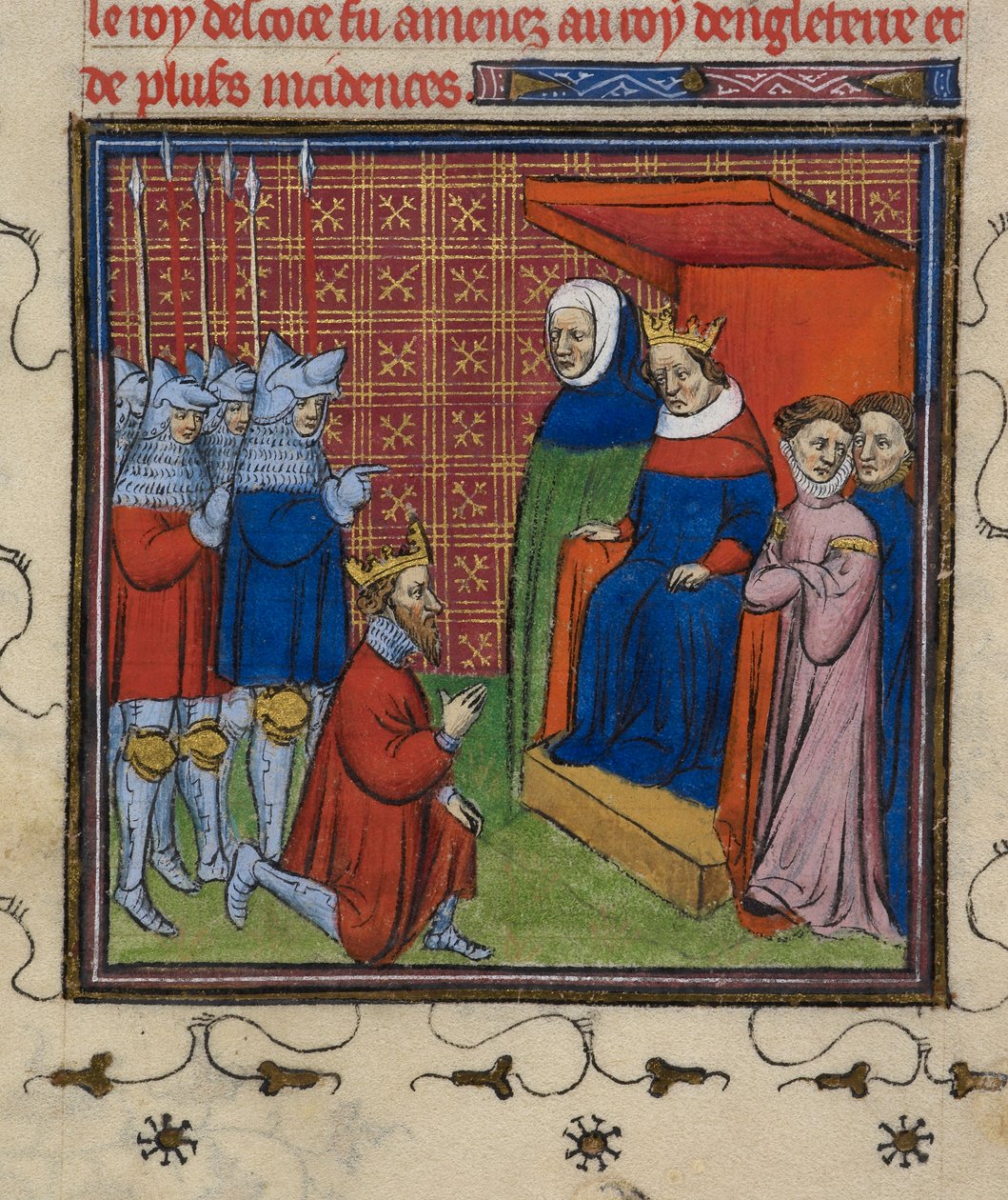 Royal 20 C.V11 John Baliol før Edward I, illustrasjon fra 
