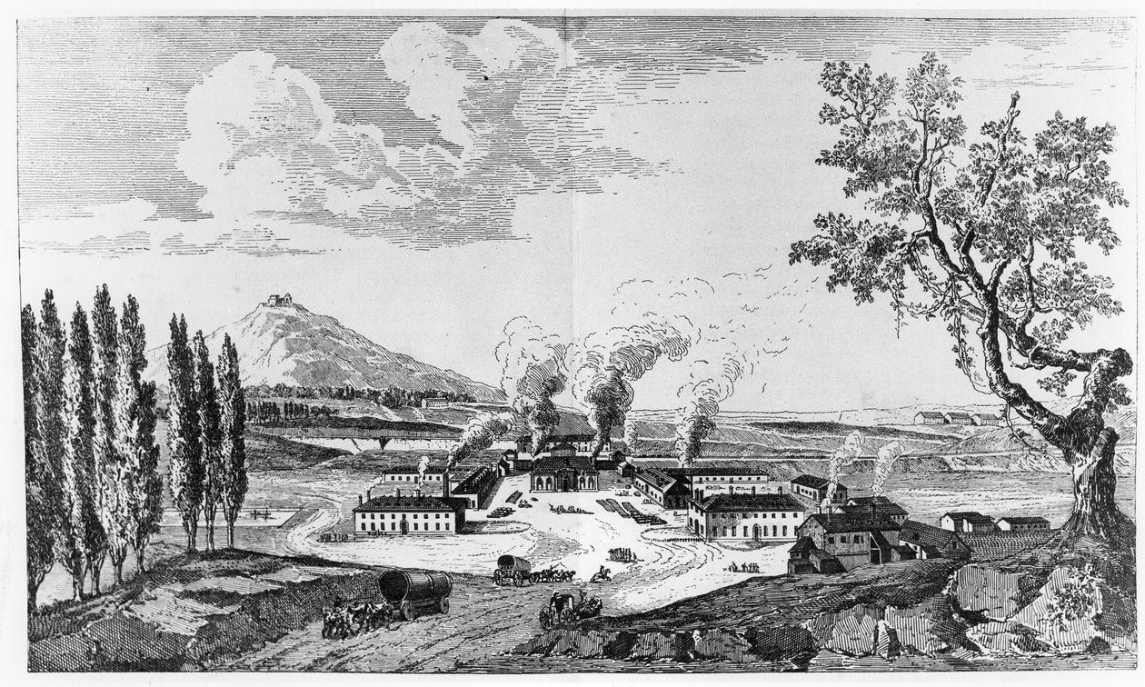 Royal Foundry på Le Creusot i 1787 av French School
