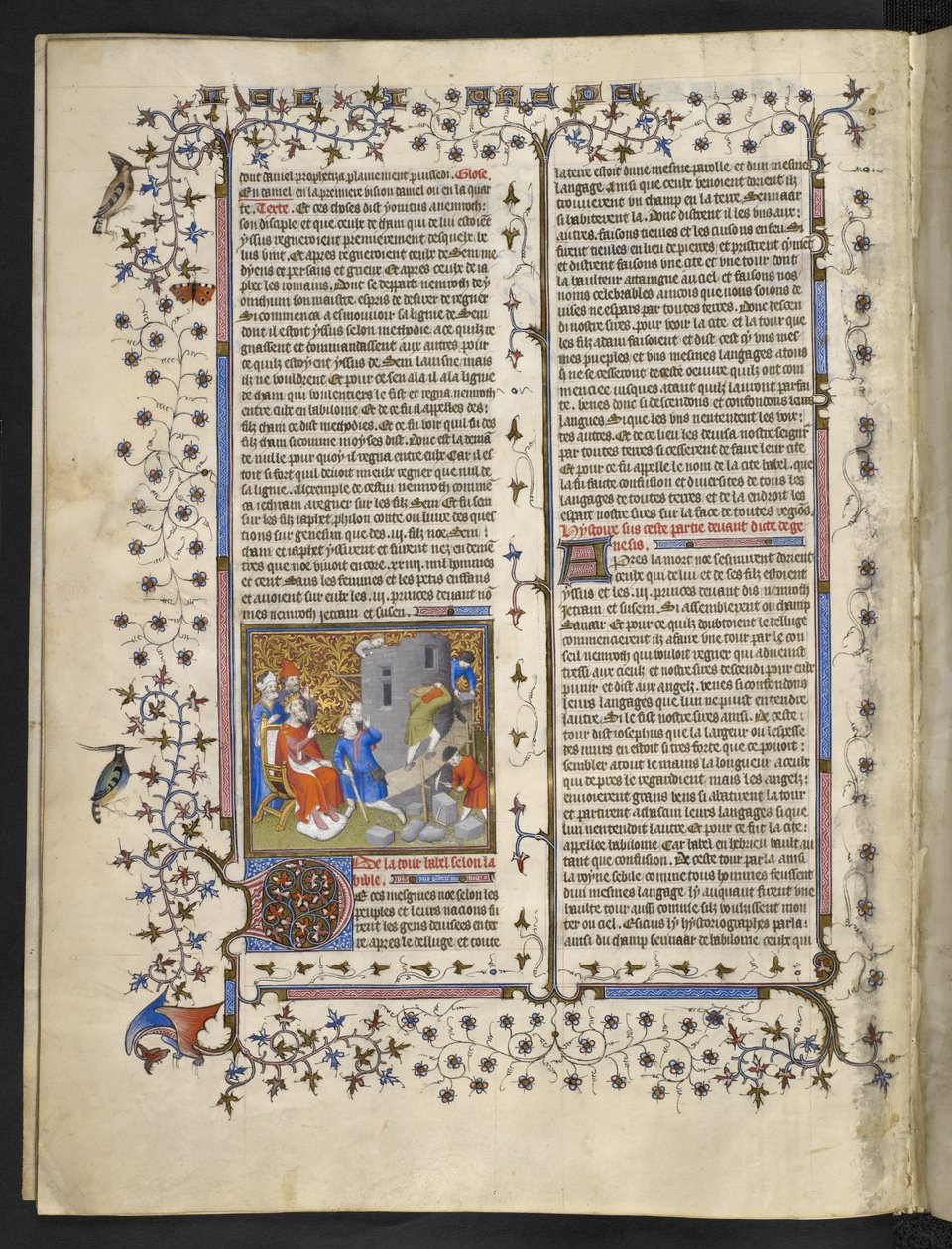 Royal MS 15 D III f.15v Scene fra Det gamle testamente, 