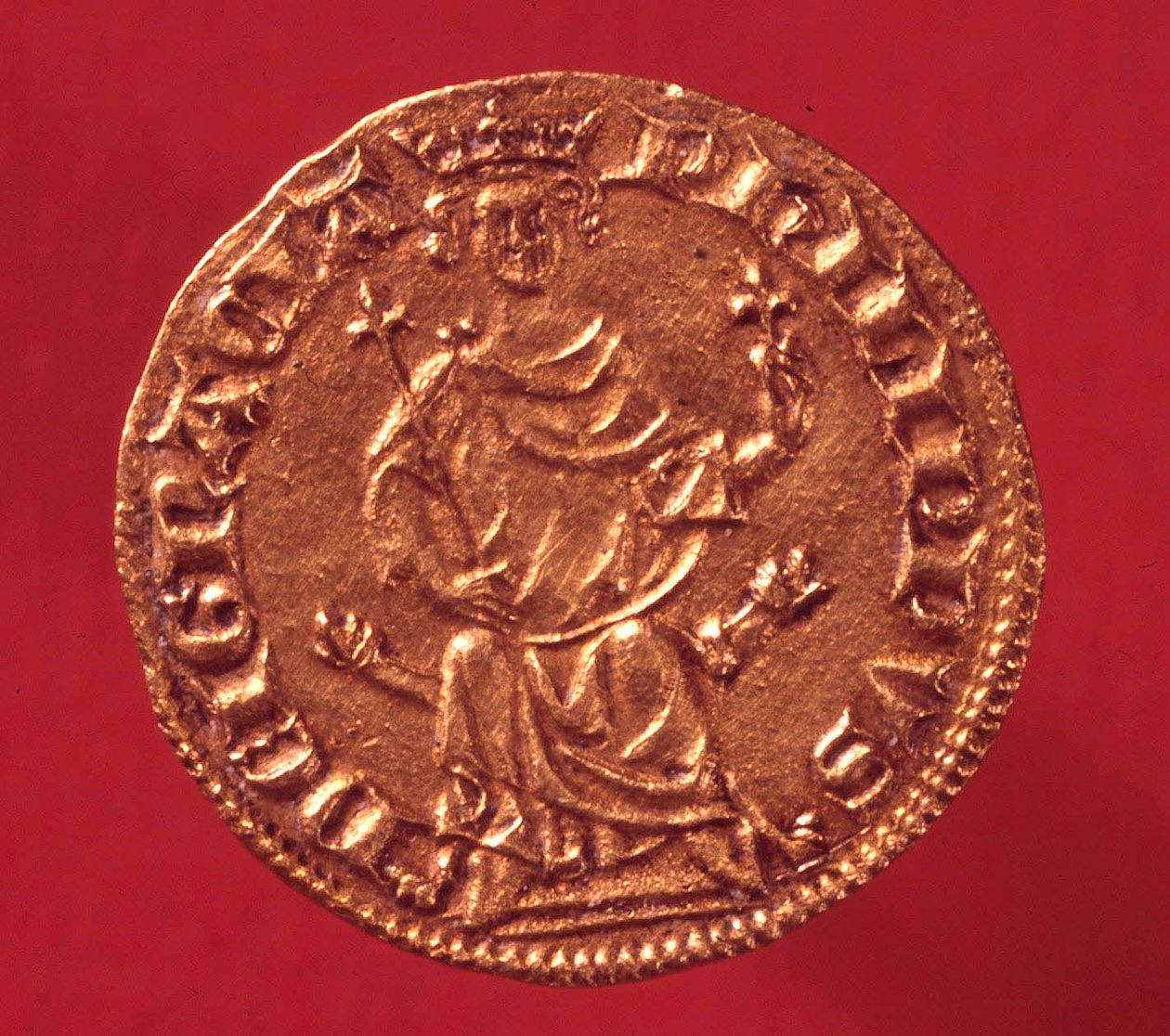 Kongelig gullskjold av Philip IV le Bel (1268-1314). 1290. Paris, Valutamuseet av French School