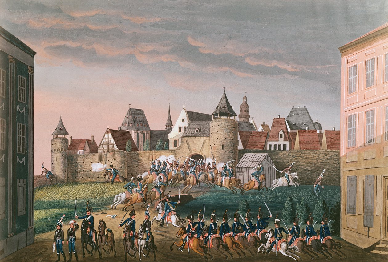 Rush av keiserlige tropper ved Hoscht, 28. august 1800 av French School