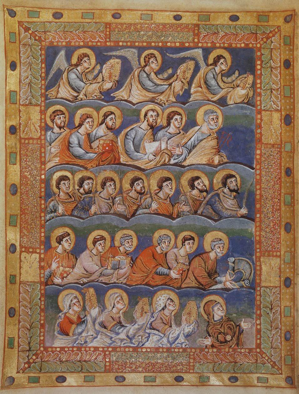 Sacramentary of Saint-Denis, Frankrike, 9. århundre av French School