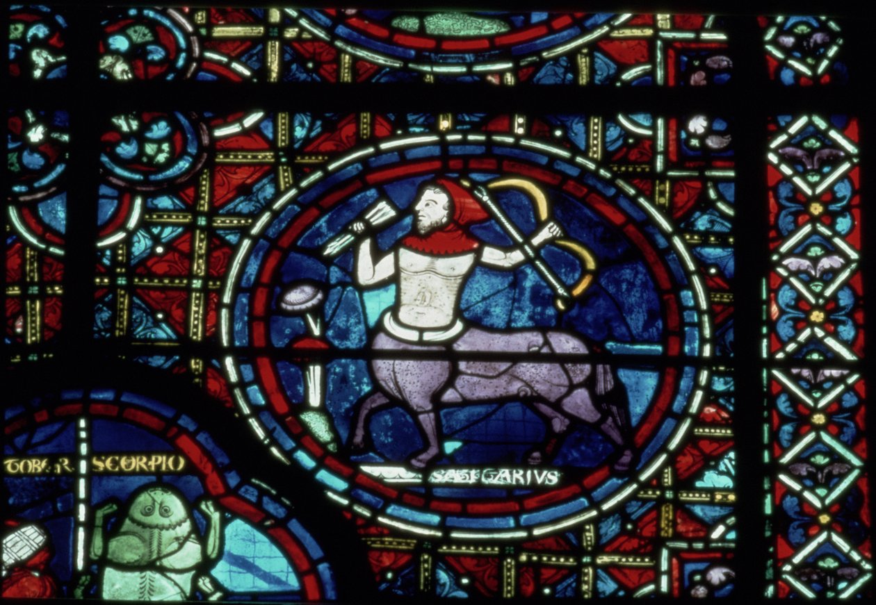 Skytten, fra Zodiac-vinduet, 1200-tallet av French School