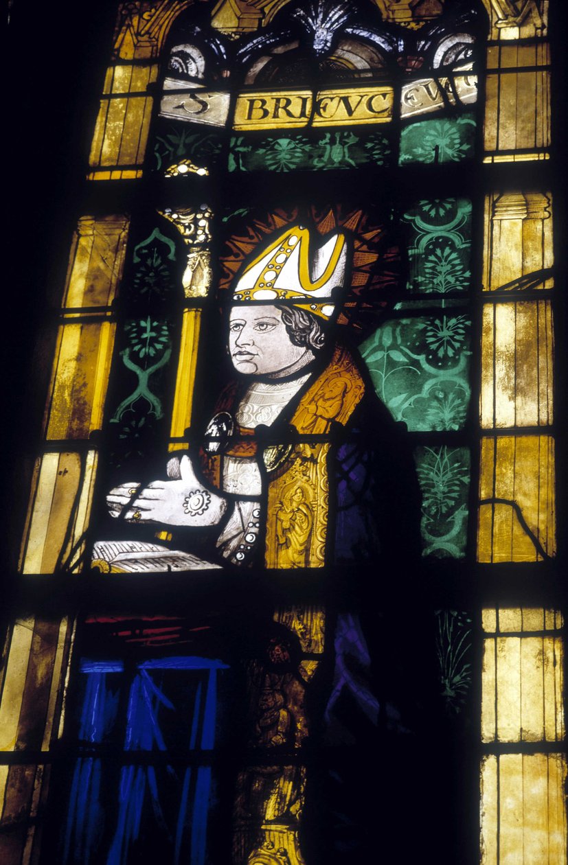 Saint Brieuc - farget glass av Church of Saint Saviour of Dinan av French School