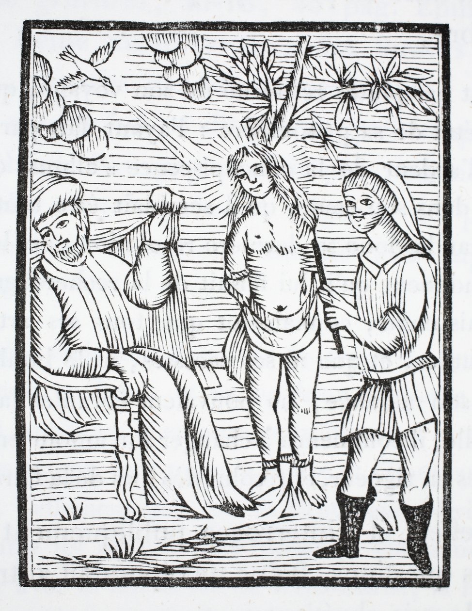 Saint Reine blir torturert, huden hennes revet av jernkammer, på kommando av Olibre, for å nekte å fornekte hennes tro av French School