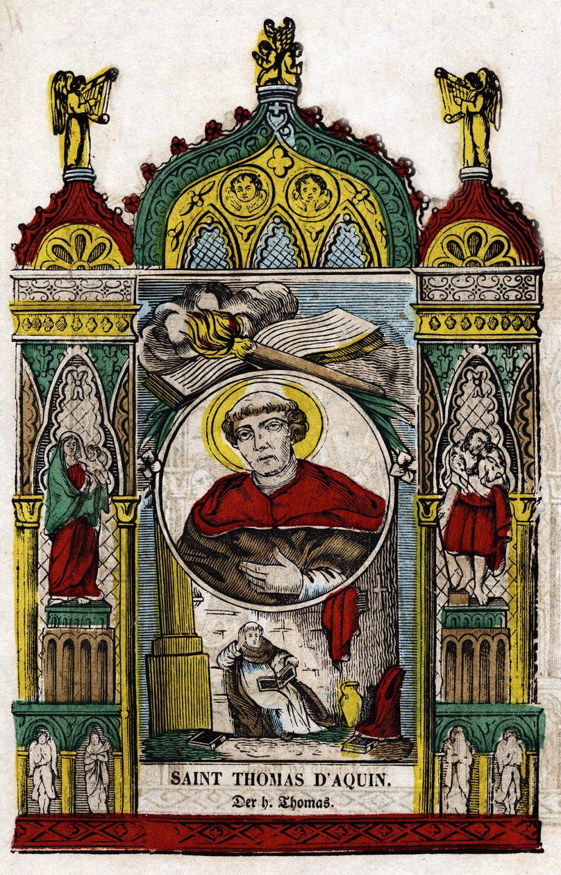 Saint Thomas Aquinas (1228 - 1274). Image of Epinal, first half of the 19th century av French School