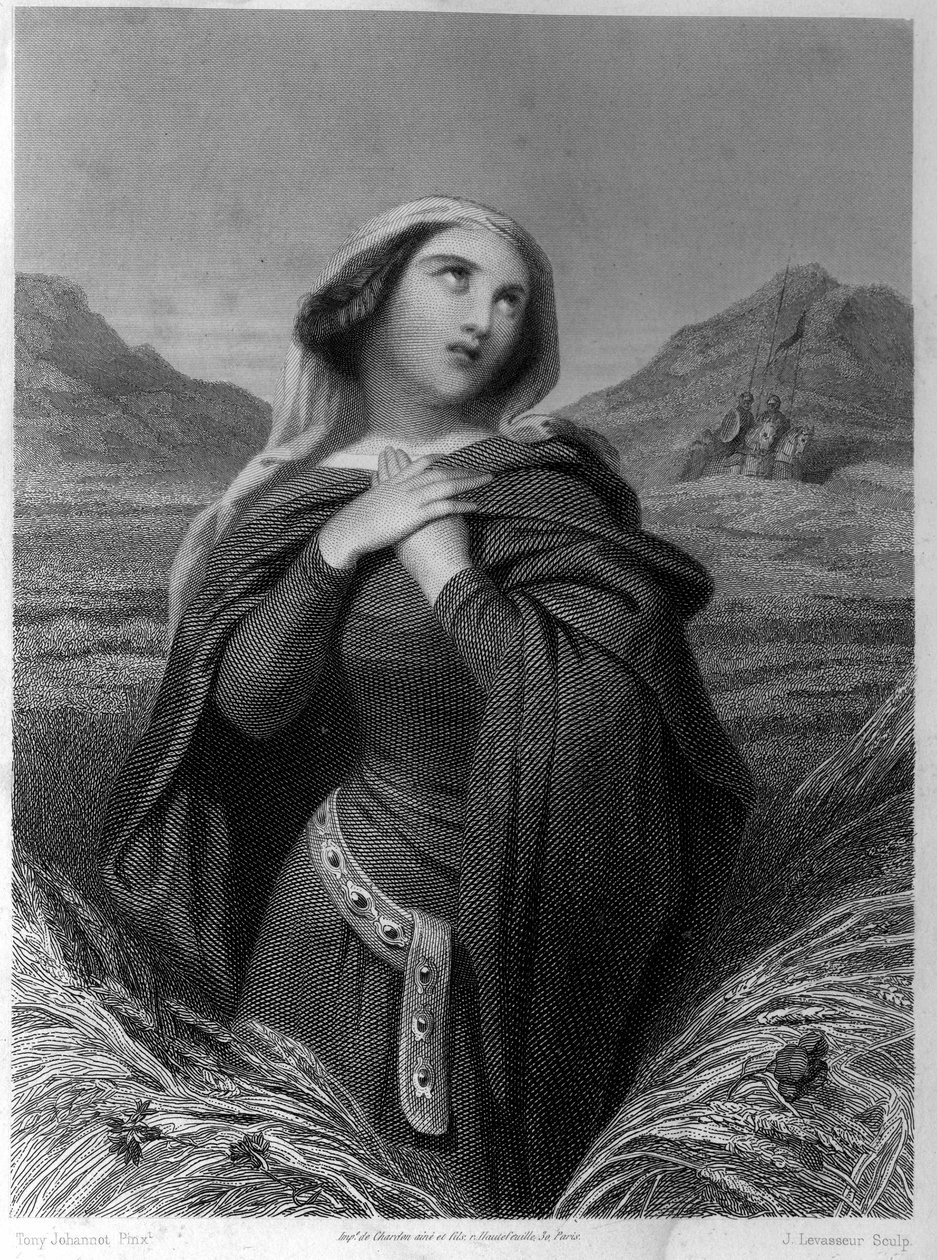 Saint Adelaide eller Adelaide of Burgundy (931-999) i ""The Holy Women"" av French School
