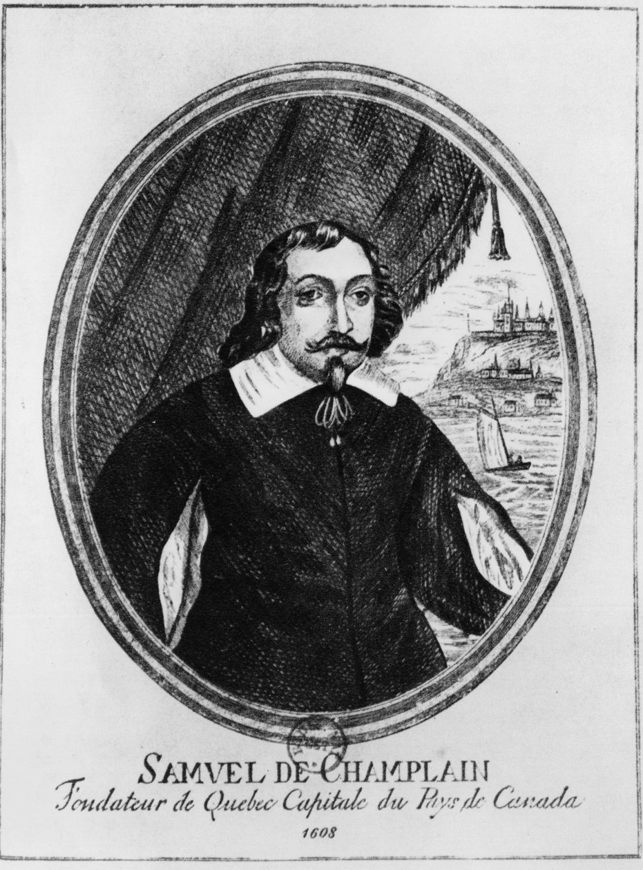 Samuel de Champlain (1570-1635), anonym gravering. av French School