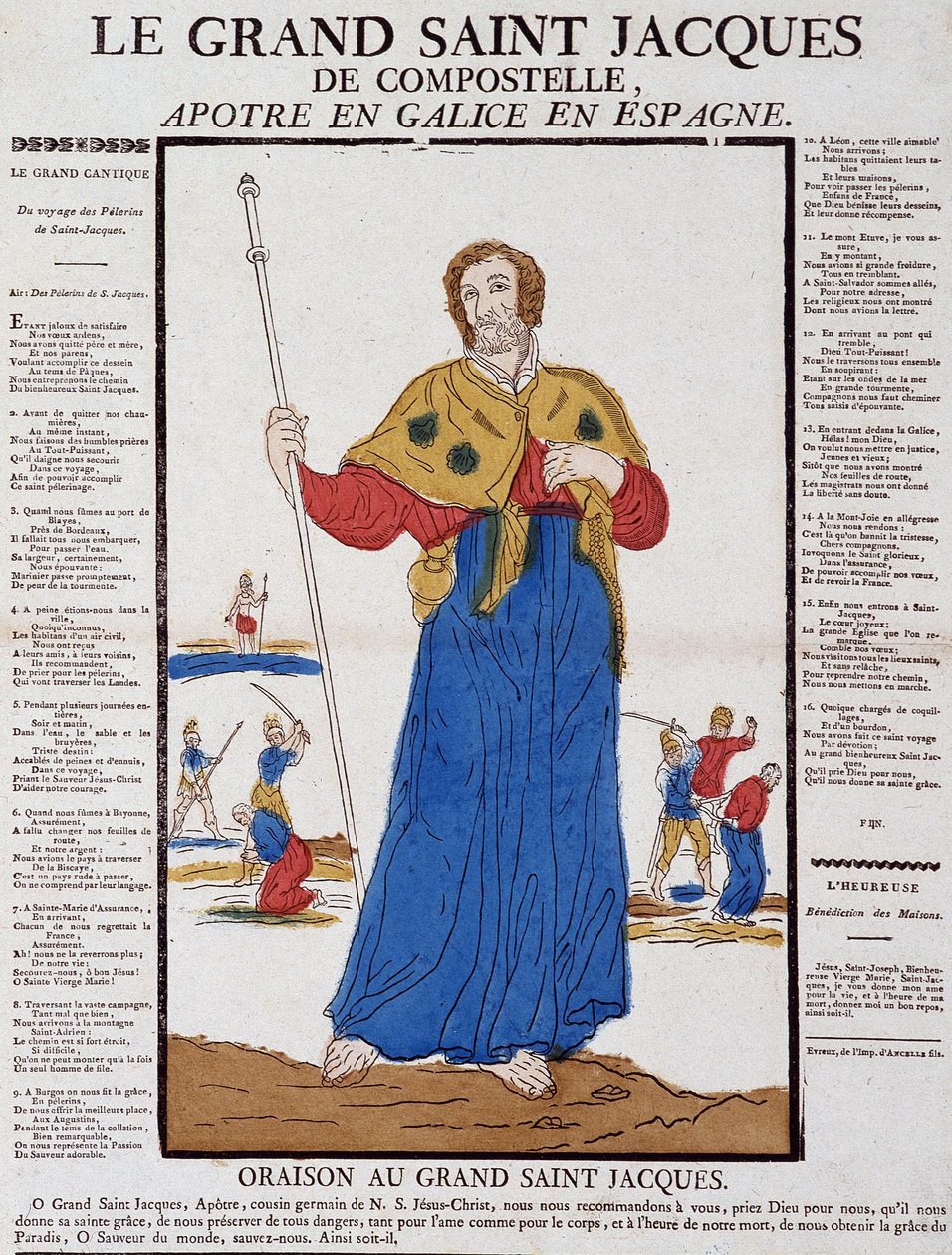 Santiago de Compostela - bilde av Epinal, sent på 1800-tallet av French School