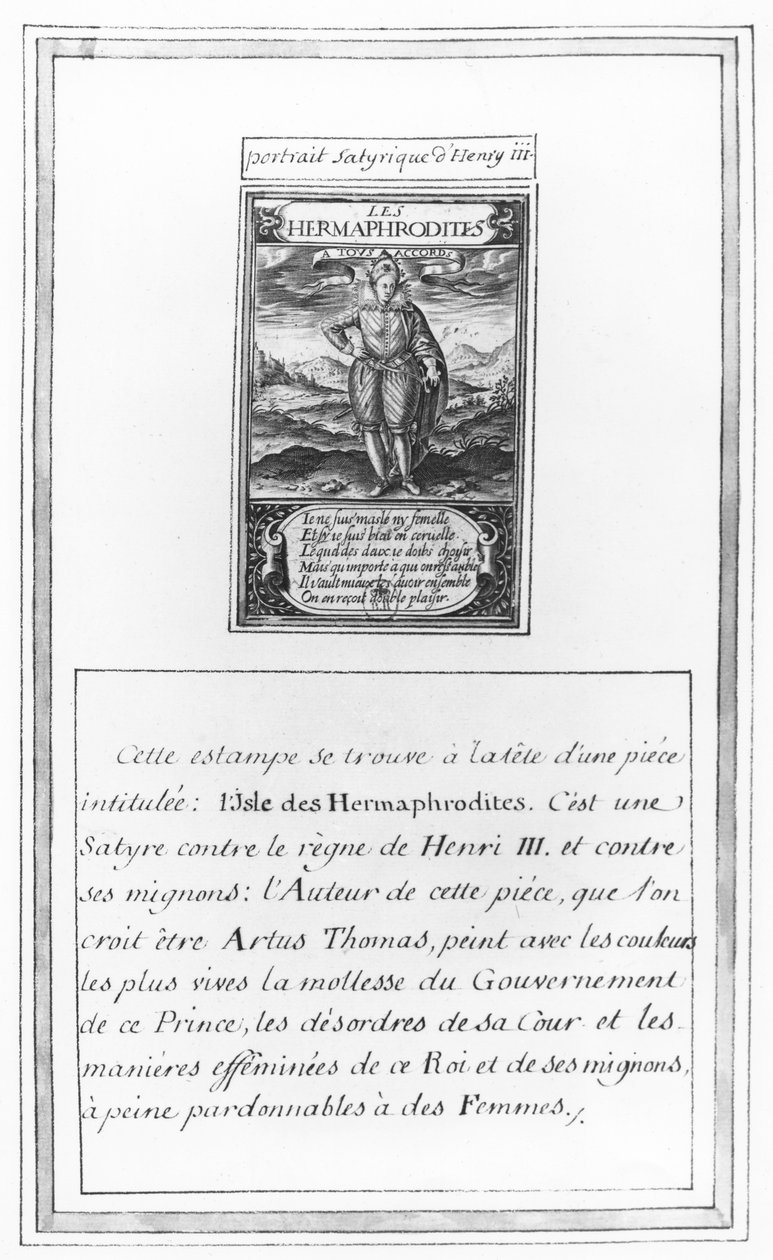 Satirisk portrett av Henri III, fra 
