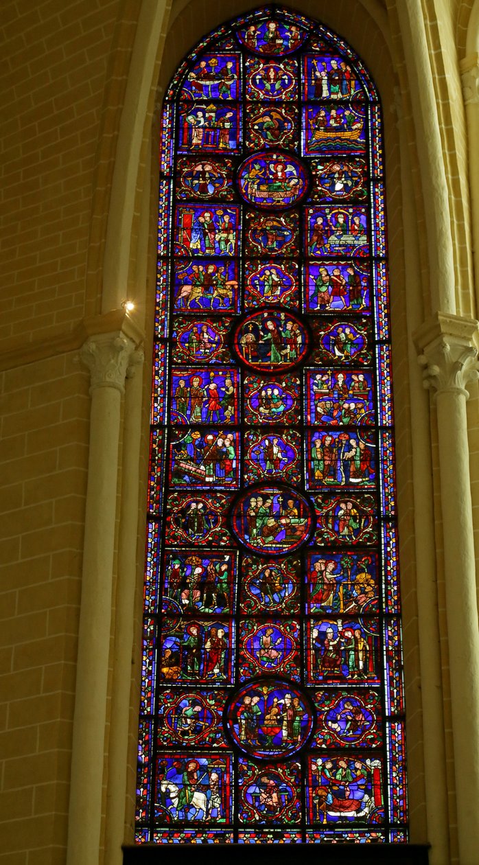Scene fra St. Martins liv, katedralen i Chartres av French School