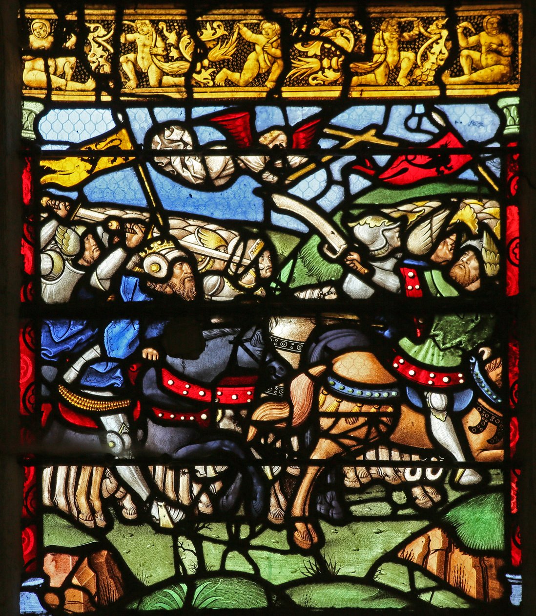 Scene fra legenden om The Cross: kampen mot Maxence av French School