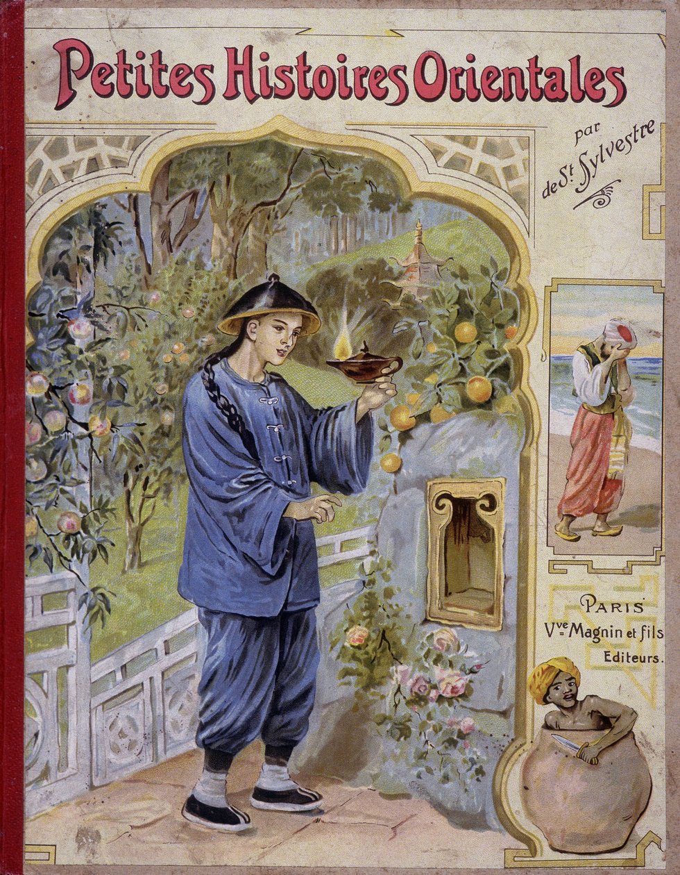 Scene med "Little Oriental Stories", arabiske historier fra 1001 netter (fortellinger om tusen og én natt). På nyttårsaften. av French School