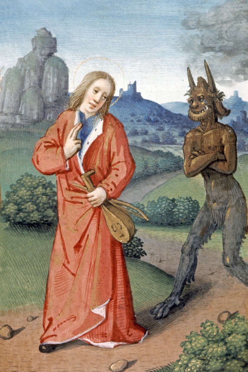 Scene for fristelse av French School
