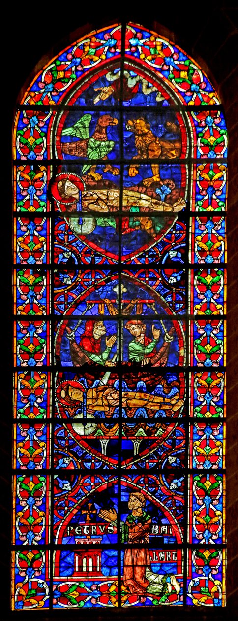 Scener angående St Vincents død; giver Petrus Baillart (w110) av French School