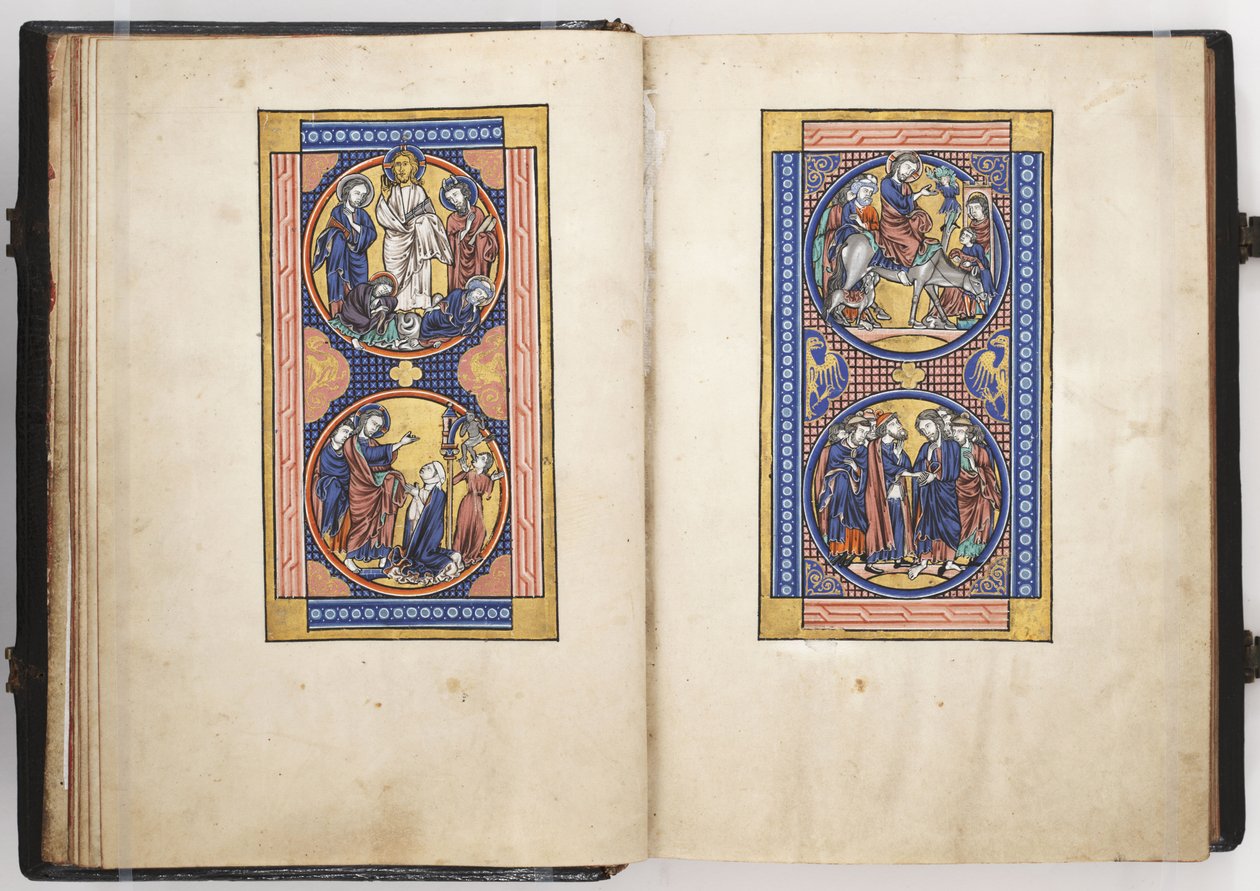 Scener fra Kristi liv, illustrasjon fra Lewis Psalter, ca. 1225-50 av French School
