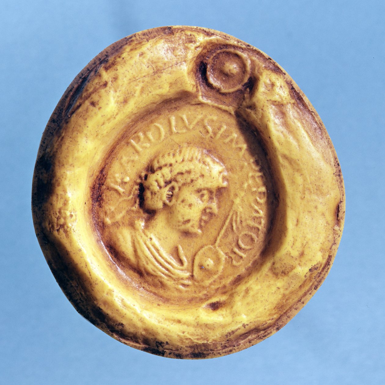 Segl av Charles III (839-888) den tykke, kongen av Frankrike og den hellige romerske keiseren, 900-tallet av French School