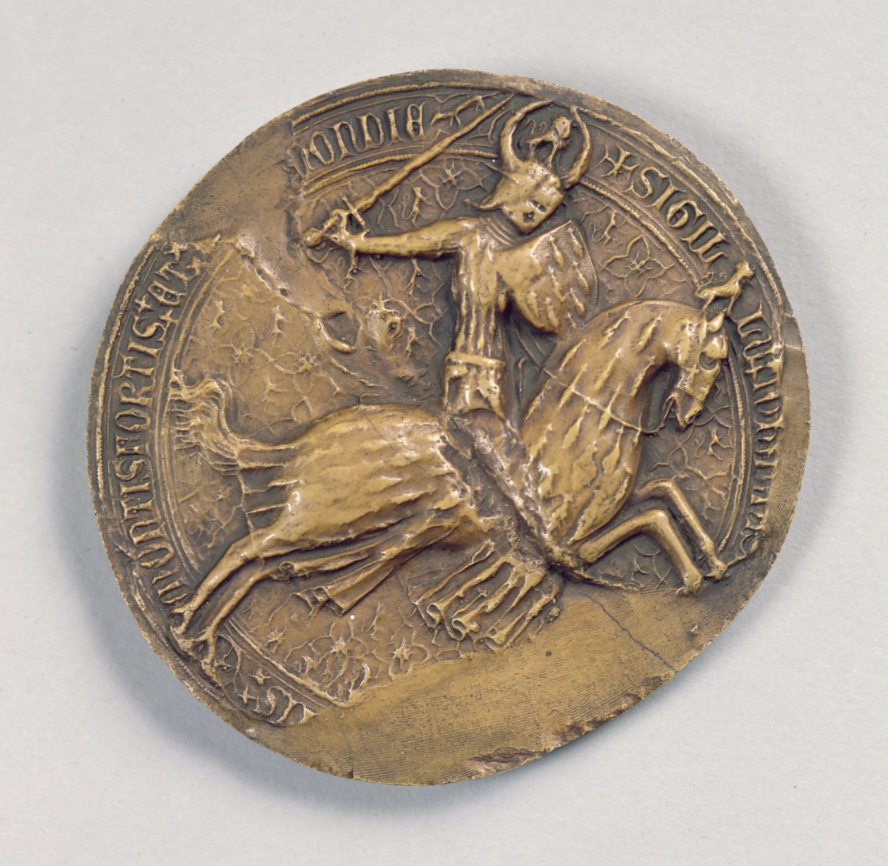 Segl av Jean IV the Valliant (1341-99) hertug av Bretagne (voks) av French School