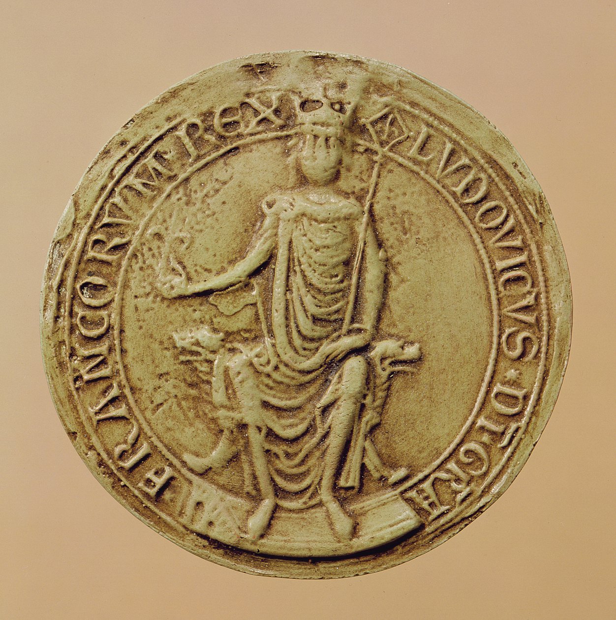 Ludvig VIIIs segl (1187-1226) (voks) av French School