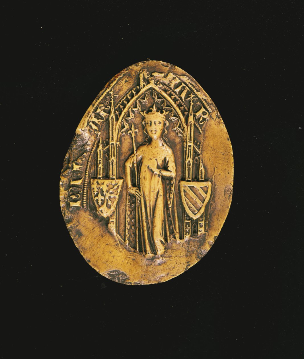 Segl til Margaret av Burgund (1290-1315) 1311 (voks) av French School
