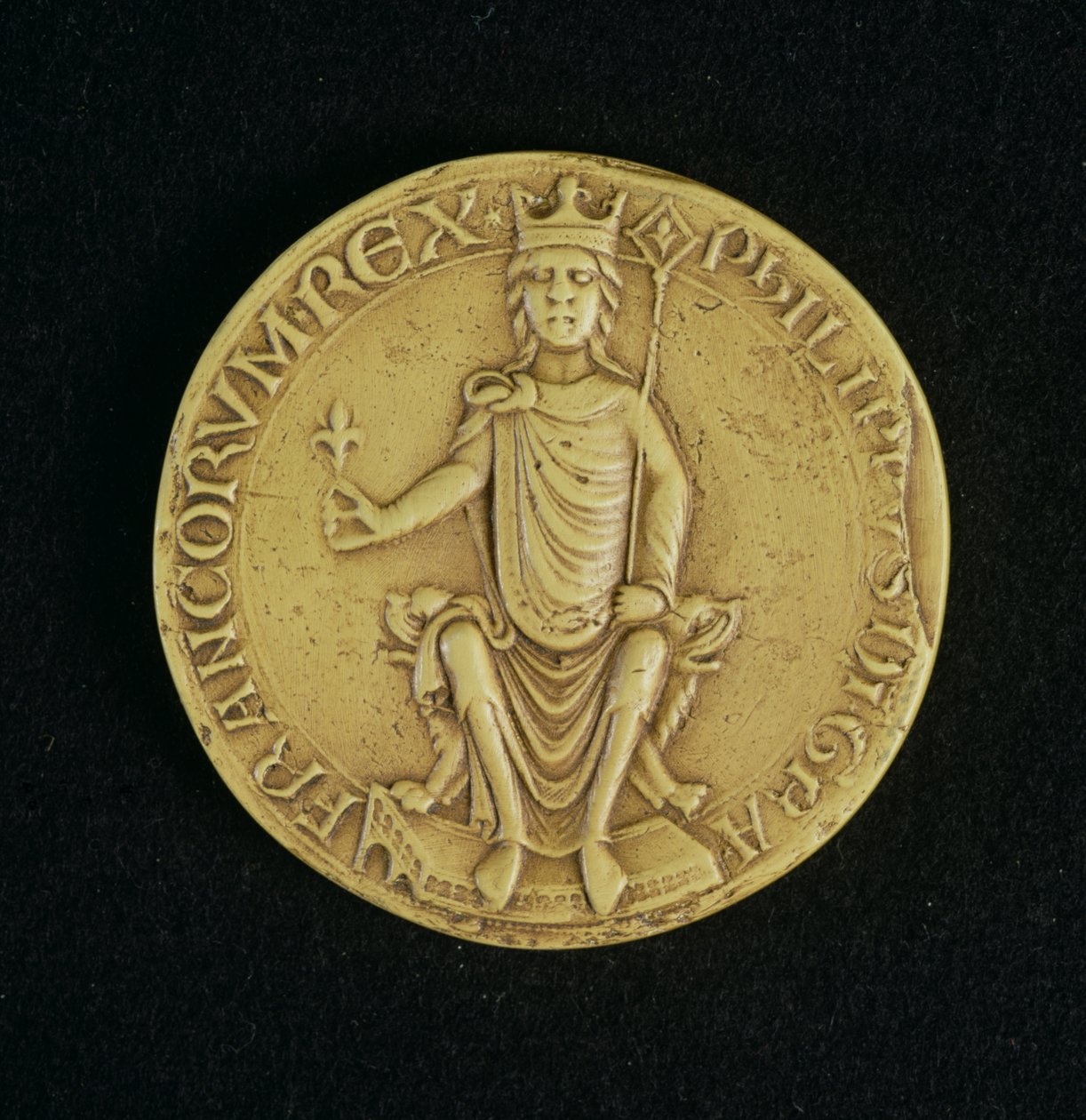 Segl fra Philippe II Auguste (1165-1223) 1198 (voks) av French School