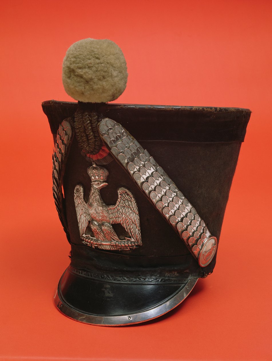 Shako fra en lanser fra hæren til det første franske imperiet, ca. 1804-1815 (tekstil) av French School