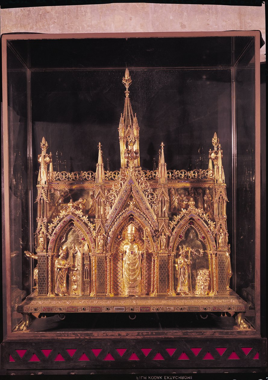 Shrine of St. Taurinus, 1240-55 (gull, kobber og emalje) av French School