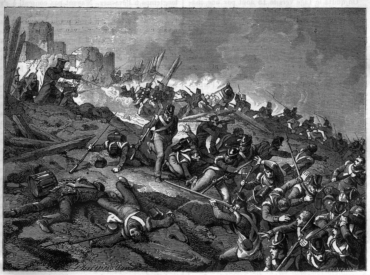Beleiring av Burgos fra 18. september til 22. oktober 1812 - Kampanjen til Spania og Portugal (1808 - 1814) (fra 18. september til 22. oktober 1812: Burgos sete) - i "" Historien om imperiet etter konsulatets historie ”” av Adolphe Thiers -187 av French School