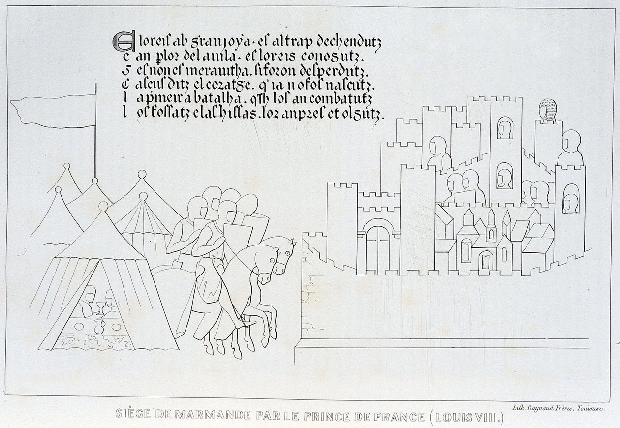 Beleiring av Marmande av Louis VIII av French School