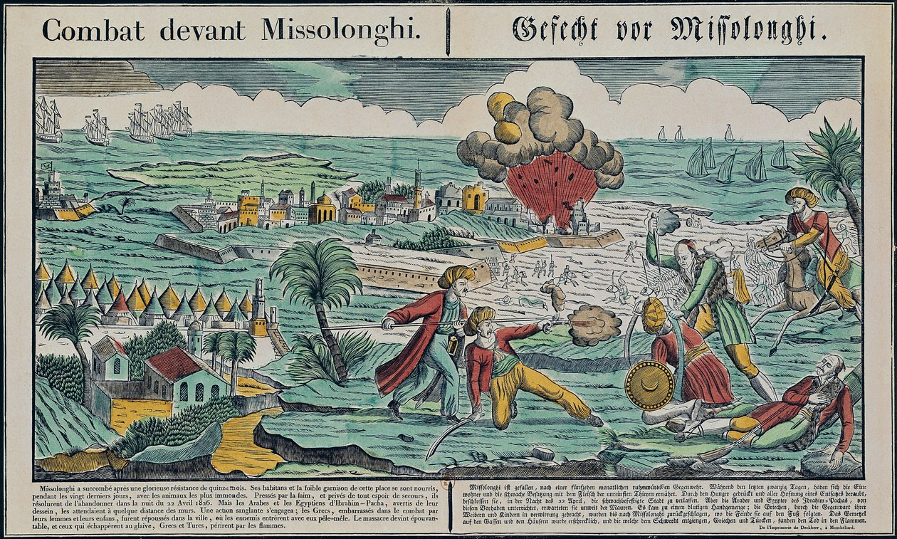 Beleiring av Missolonghi, 22. april 1826 av French School
