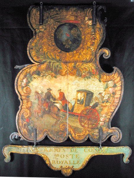 Signer for Royal Mail of Chantilly med Conde-våpenet (malt metall) av French School