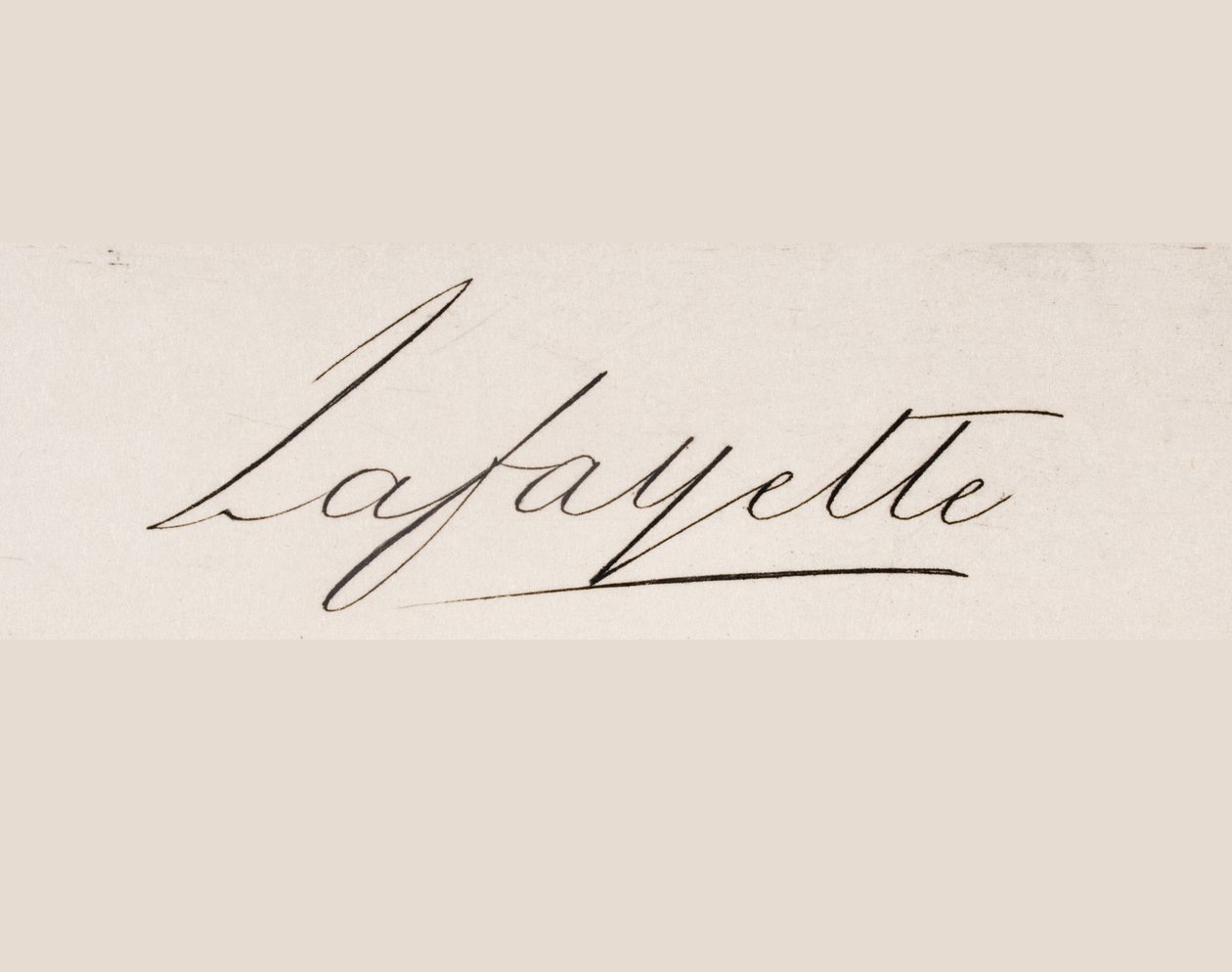 Signatur av Marie-Joseph-Paul-Yves-Roch-Gilbert du Motier, Marquis de Lafayette av French School