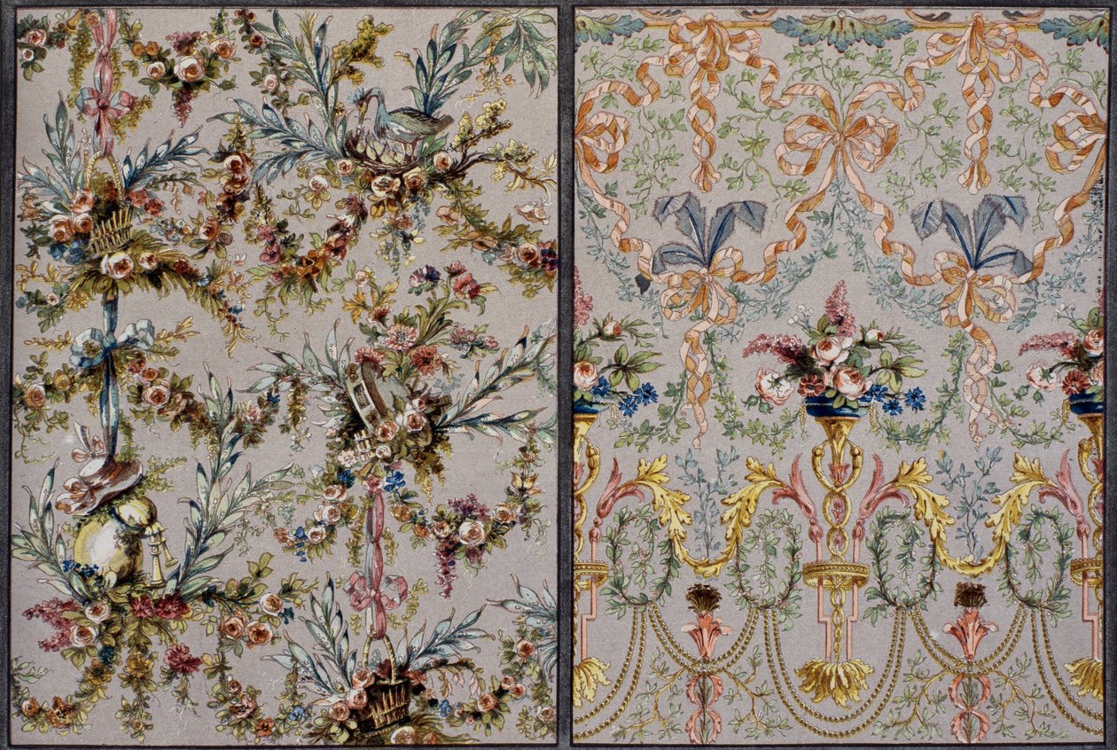 Silke til møbler, Gravering fra Dictionary of Furnishing and Decoration, Vol III, Henry Havard av French School