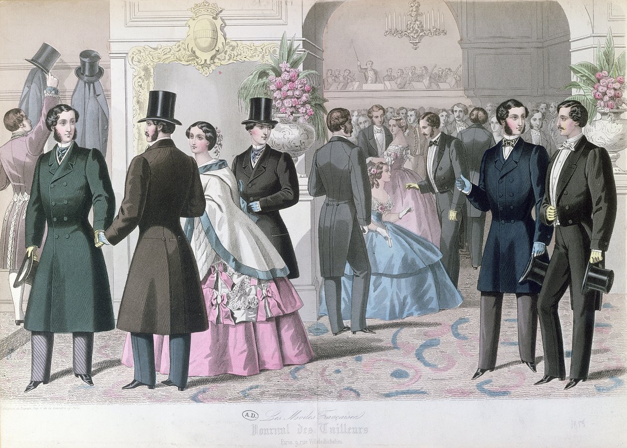 Soiree Mondaine, 1858 (fargegravering) av French School