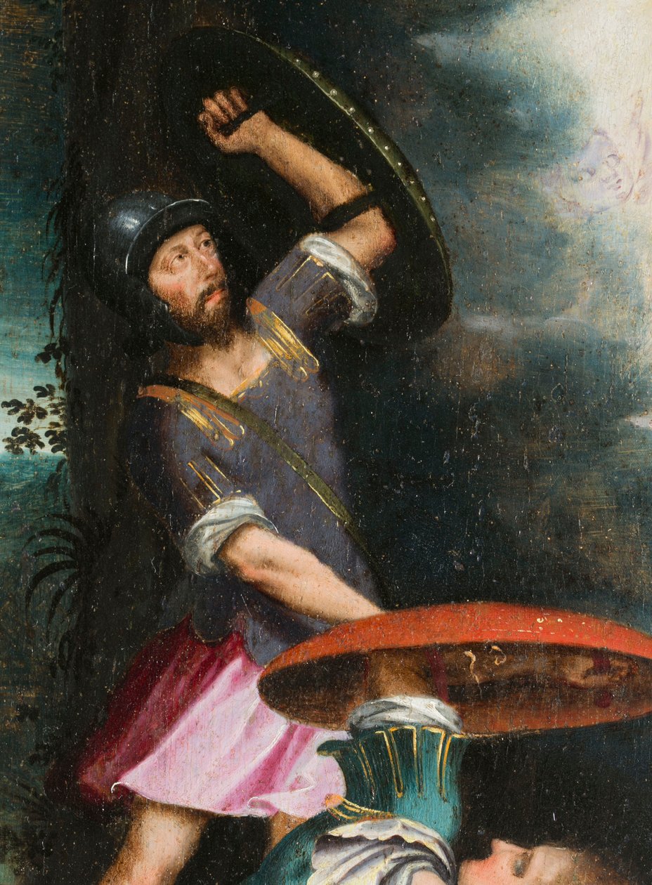 Soldater under oppstandelsen, detalj. Triptyk av Aubery av French School