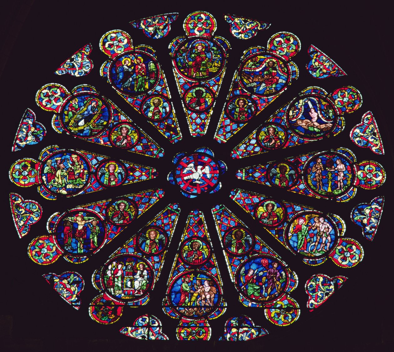 Sørrosevindu, 1235-40 av French School