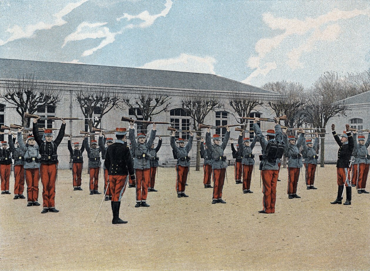 Spesial militærskole i Saint-Cyr (Saint Cyr), intern tjeneste: begynnelsen av treningen. av French School