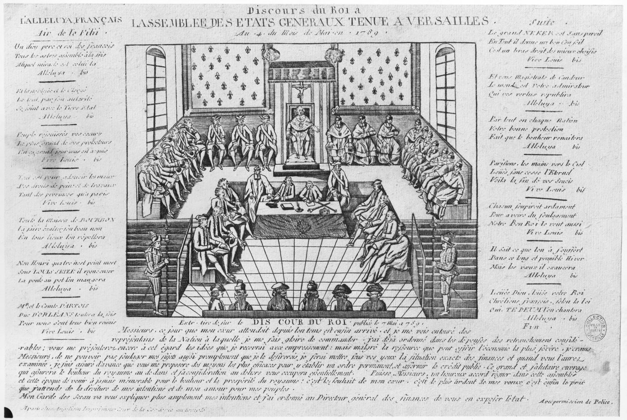 Tale til kong Ludvig XVI ved åpningen av Generalstændene i Versailles, 4. mai 1789 av French School