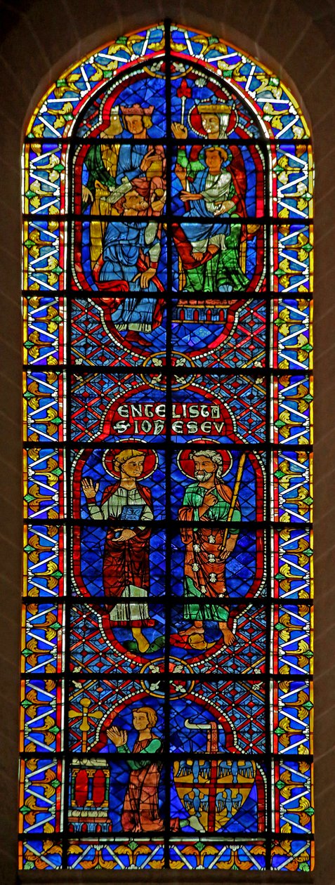 Ss John & James; Tilbedelse av magi; giver: Bouchard de Marly (w114) av French School