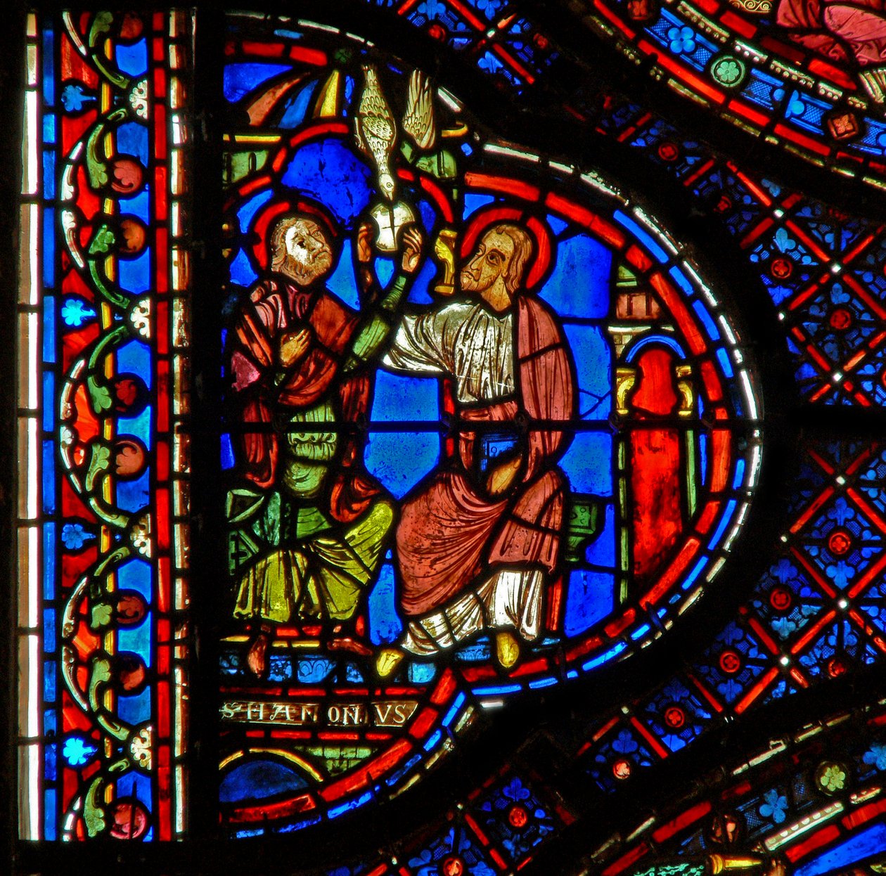 St Anthony: en fugl mater ham og St Paul Anchorite (w30b) av French School