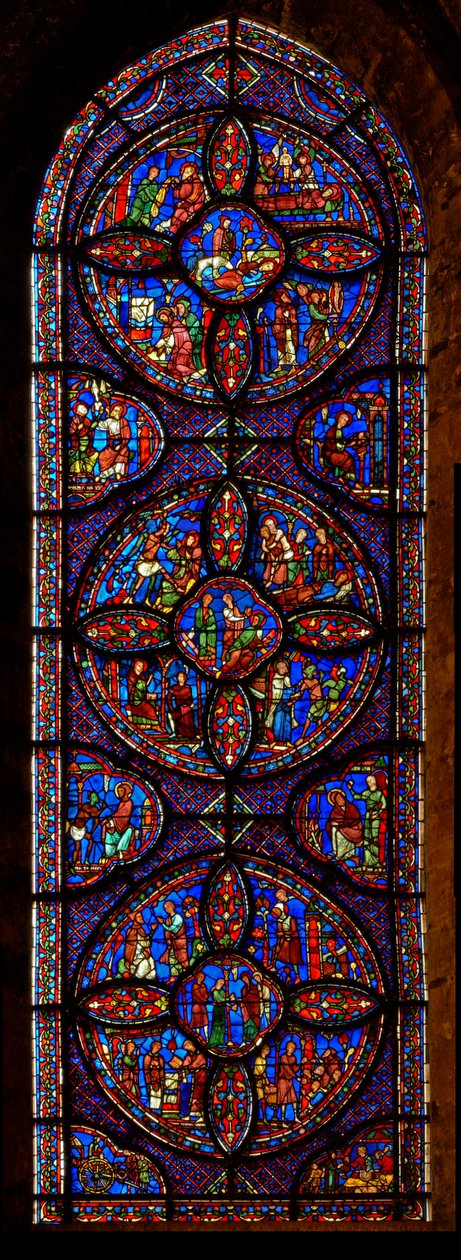 St Anthony and St Paul Anchorite-vinduet (w30b) av French School