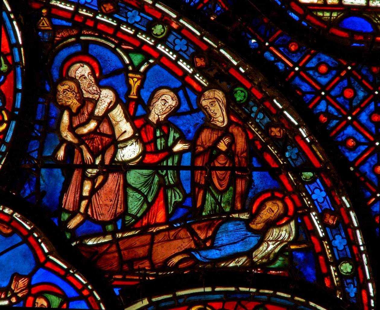 St Anthony: båret til sin eremitage (w30b) av French School