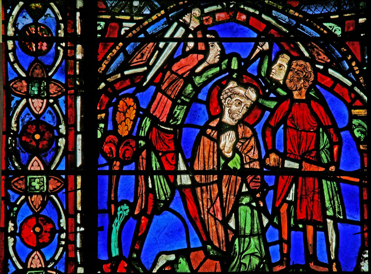 St Cheron-vinduet: angrepet av banditter (w15) av French School
